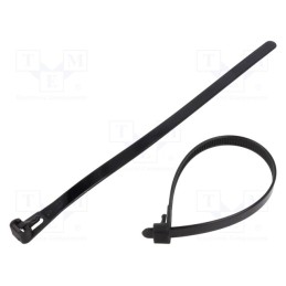 1 pcg x QOLTEC - 52227 - Cable tie, multi use, L: 200mm, W: 7.2mm, polyamide, black, 100pcs.