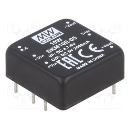 1 pcs x MEAN WELL - SKM10E-05 - Converter: DC/DC, 10W, Uin: 4.7÷9V, Uout: 5VDC, Iout: 2000mA, 350kHz