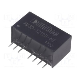 1 pcs x AIMTEC - AM3G-1212D-NZ - Converter: DC/DC, 3W, Uin: 9÷18V, Uout: 12VDC, Uout2: -12VDC, SIP8