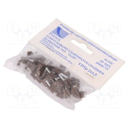 1 pcg x PAWBOL - H.7012B -25 - Holder, brown, for flat cable,YDYp 2x1,5, 25pcs, with a nail