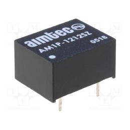 1 pcs x AIMTEC - AM1P-1212SZ - Converter: DC/DC, 1W, Uin: 10.8÷13.2V, Uout: 12VDC, Iout: 83mA, DIP8