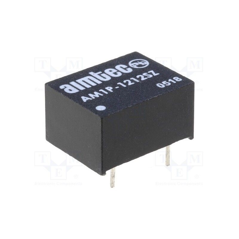 1 pcs x AIMTEC - AM1P-1212SZ - Converter: DC/DC, 1W, Uin: 10.8÷13.2V, Uout: 12VDC, Iout: 83mA, DIP8