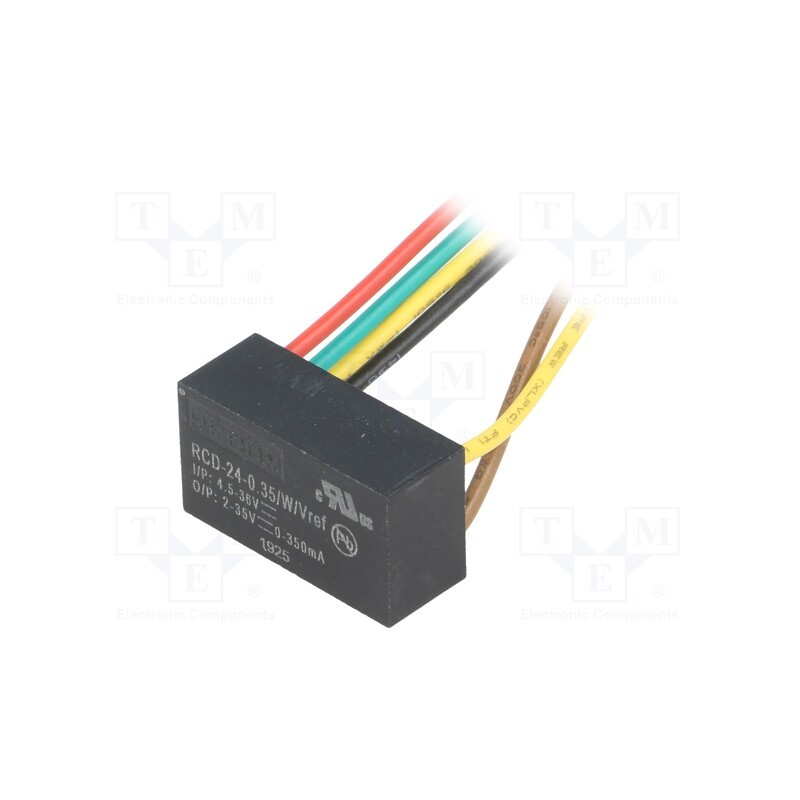 1 pcs x RECOM - RCD-24-0.35/W/VREF - Converter: DC/DC, Uin: 4.5÷36V, Uout: 2÷35VDC, Iout: 350mA, cables