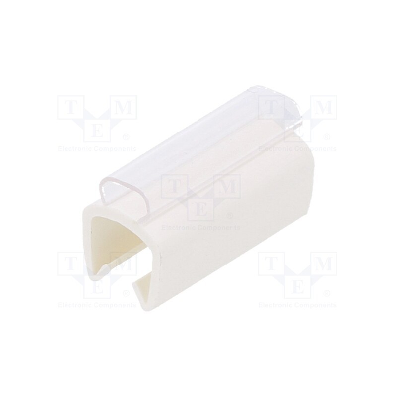 1 pcg x PARTEX - PTC40015A9 - Markers, Marking: empty, 5÷6.2mm, PVC, white, -30÷60°C, push-in