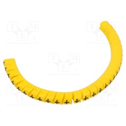 1 pcg x PARTEX - PA-10003PV40.+ - Markers, Marking: +, 2.5÷5mm, PVC, yellow, -30÷60°C, leaded, PA-1