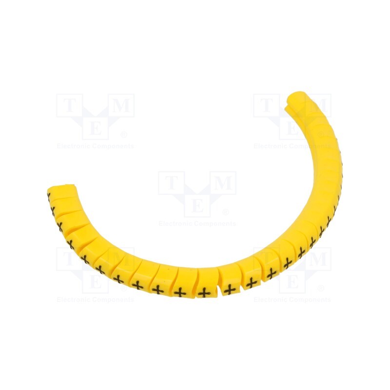 1 pcg x PARTEX - PA-10003PV40.+ - Markers, Marking: +, 2.5÷5mm, PVC, yellow, -30÷60°C, leaded, PA-1