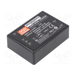 1 pcs x MEAN WELL - LDH-45A-350DA - Converter: DC/DC, 30.1W, Uin: 9÷18V, Uout: 24÷86VDC, Iin: 2.8A, THT