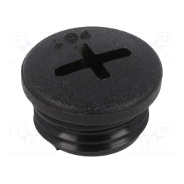 1 pcg x ALPHA WIRE - HPP7 BK080 - Stopper, PG7, polyamide, black, Thread: PG, 6mm, 10pcs.