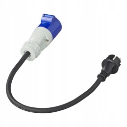 Cee adapter 16a 230v schuko plug camping 40cm 3x2 5mm2