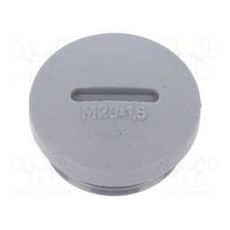 1 pcg x ALPHA WIRE - HPM20 SL080 - Stopper, M20, 1.5, polyamide, dark grey, Thread: metric, 7mm, 10pcs.