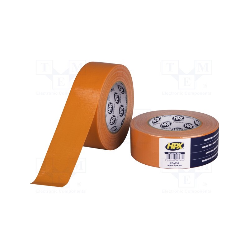 1 rol x HPX - EO4850 - Tape: duct, W: 48mm, L: 50m, Thk: 0.2mm, orange, synthetic rubber