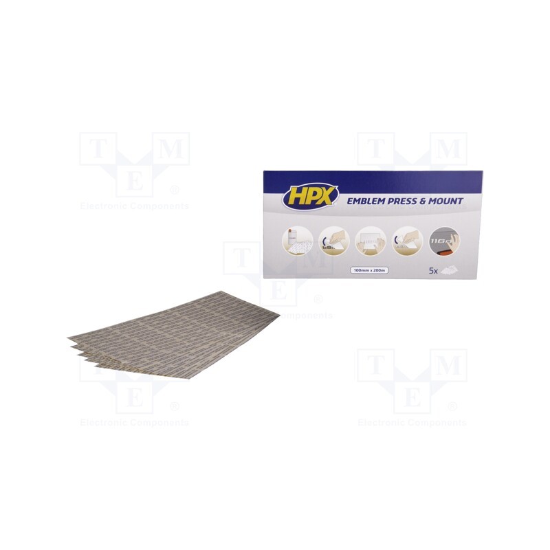 1 set x HPX - EP1020 - Tape: fixing, W: 0.1m, L: 0.2m, Thk: 40um, double-sided, acrylic