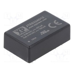 1 pcs x XP POWER - JTE0324D12 - Converter: DC/DC, 3W, Uin: 9÷36V, Uout: 12VDC, Uout2: -12VDC, DIP24