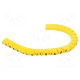 1 pcg x PARTEX - PA-10003PV40.V - Markers, Marking: V, 2.5÷5mm, PVC, yellow, -30÷60°C, leaded, PA-1