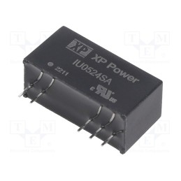 1 pcs x XP POWER - IU0524SA - Converter: DC/DC, 2W, Uin: 4.5÷9V, Uout: 24VDC, Iout: 83mA, SIP, THT