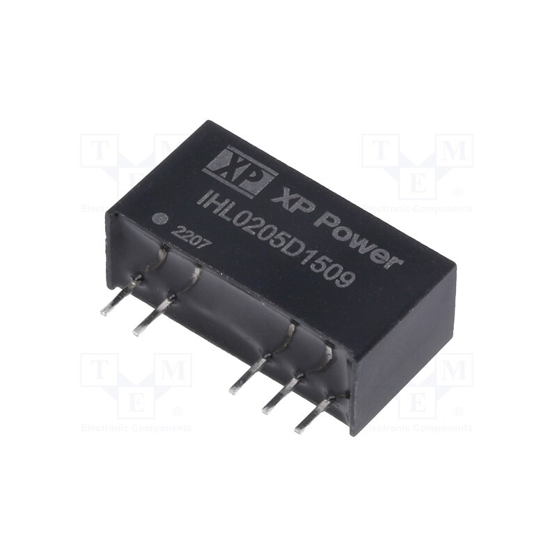 1 pcs x XP POWER - IHL0205D1509 - Converter: DC/DC, 2W, Uin: 4.5÷5.5V, Uout: 15VDC, Uout2: -9VDC, SIP7