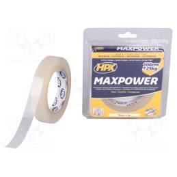 1 rol x HPX - HT1905 - Tape: fixing, W: 19mm, L: 5m, Thk: 1000um, double-sided, acrylic