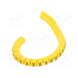 1 pcg x PARTEX - PA-10003PV40.X - Markers, Marking: X, 2.5÷5mm, PVC, yellow, -30÷60°C, leaded, PA-1