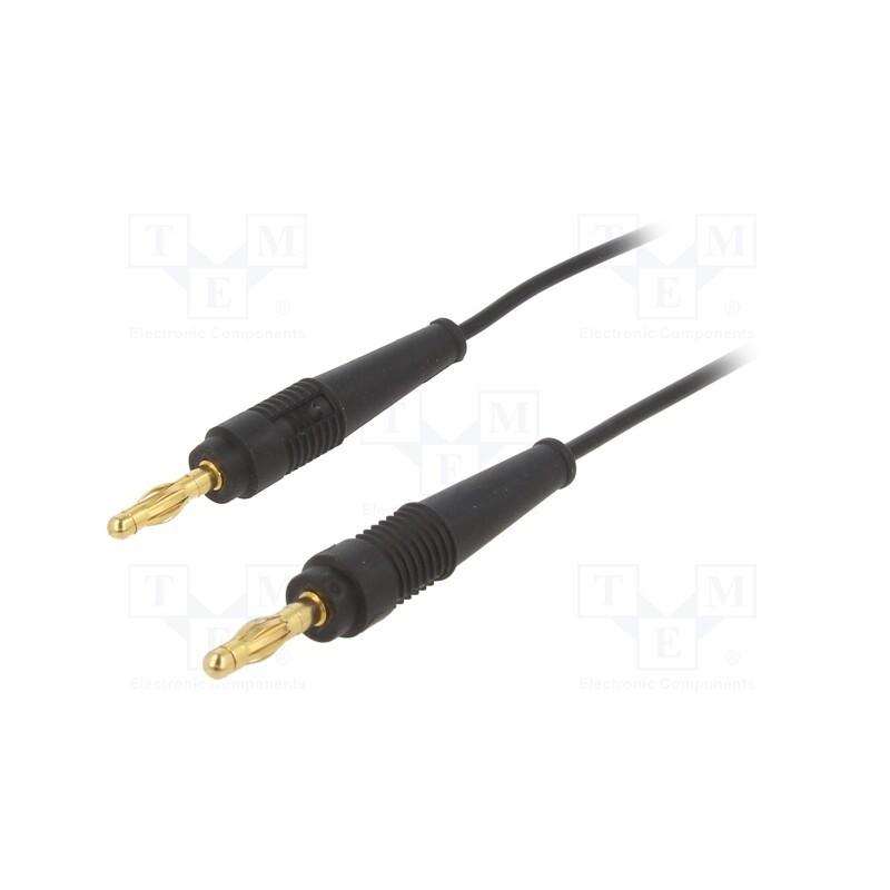 1 pcs x STu00c4UBLI - 64.1025-10021 - Test lead, 60VDC, 30VAC, 19A, banana plug 4mm,both sides, Len: 1m