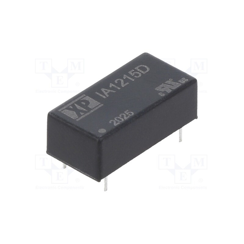 1 pcs x XP POWER - IA1215D - Converter: DC/DC, 1W, Uin: 12V, Uout: 15VDC, Uout2: -15VDC, Iout: 33mA