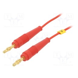 1 pcs x STu00c4UBLI - 64.1025-10022 - Test lead, 60VDC, 30VAC, 19A, banana plug 4mm,both sides, Len: 1m
