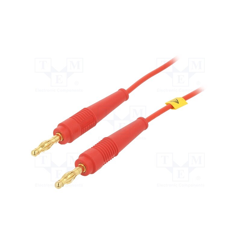 1 pcs x STu00c4UBLI - 64.1025-10022 - Test lead, 60VDC, 30VAC, 19A, banana plug 4mm,both sides, Len: 1m