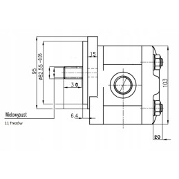Hydraulic pump left for GPW 2009uz 2009pz truck