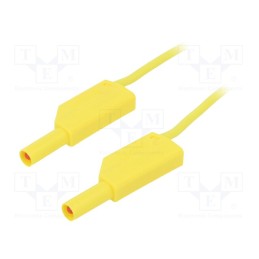1 pcs x STu00c4UBLI - 28.0124-05024 - Test lead, 32A, banana plug 4mm,both sides, Len: 0.5m, yellow