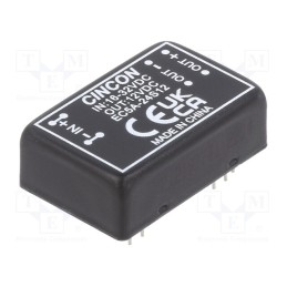 1 pcs x CINCON - EC5A-24S12 - Converter: DC/DC, 6/24W, Uin: 16÷32V, Uout: 12VDC, Iout: 1600mA, THT