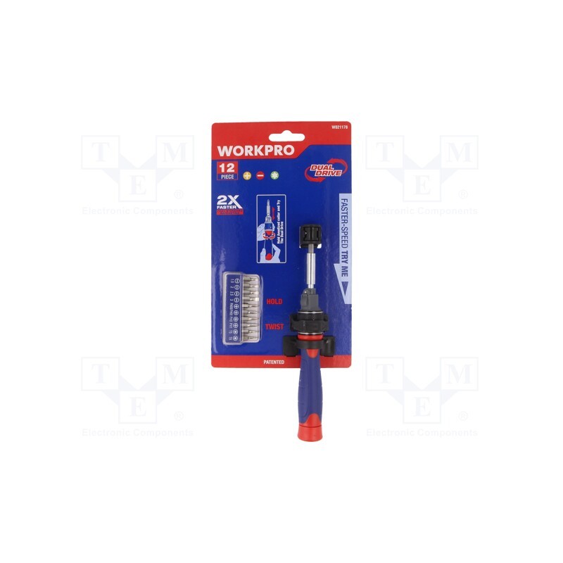 1 set x Workpro - W021178 - Kit: screwdrivers, Phillips,slot,Torx®