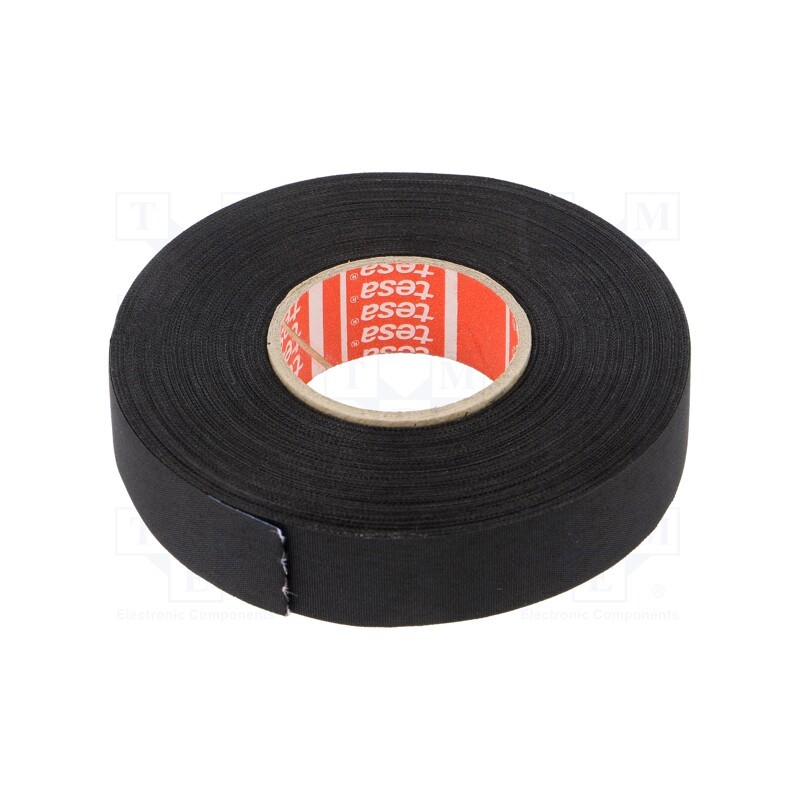 1 pcs x TESA - 51026-00000-00 - Tape: textile, W: 19mm, L: 25m, Thk: 260um, Automotive, rubber, black