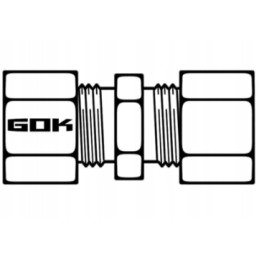 Gok gas pipe barrel connector 10 mm