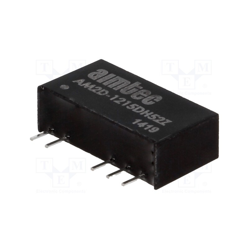 1 pcs x AIMTEC - AM2D-1215DH52Z - Converter: DC/DC, 2W, Uin: 10.8÷13.2V, Uout: 15VDC, Uout2: -15VDC