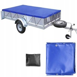 Flat trailer tarp with drawstring waterproof trailer cover