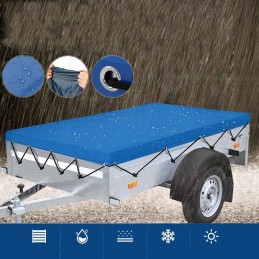 High trailer tarpaulin with 7m rope, reinforced waterproof edge