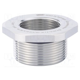 1 pcs x HUMMEL - 1.878.4032.50 - Reduction of threads for glands, Int.thread: M32, brass, nickel