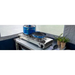 2-burner gas stove, Brunner Devil grill