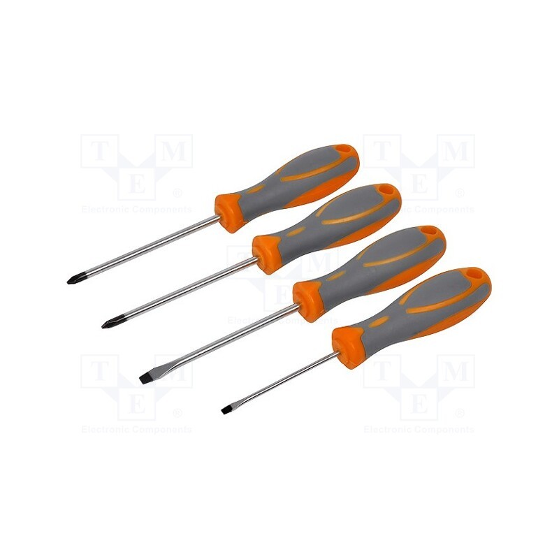 1 set x AVIT - AV05011 - Kit: screwdrivers, Pozidriv®,slot, 4pcs.