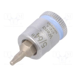 1 pcs x WERA - 5003380001 - Socket, inch,Hex Plus key,socket spanner, HEX 5/64', 1/4', 28mm