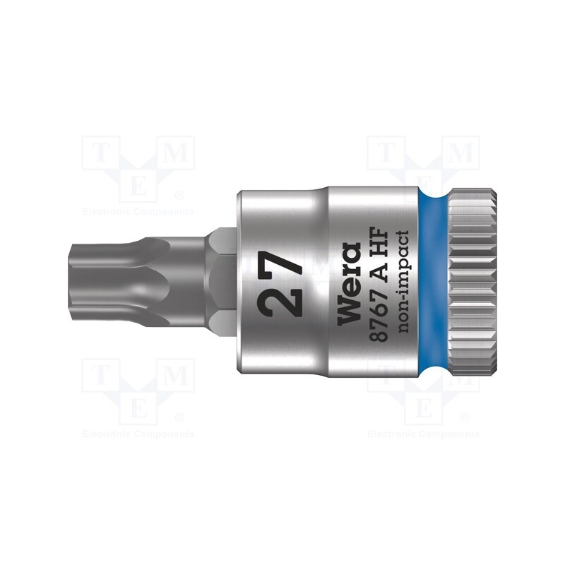 1 pcs x WERA - 5003367001 - Socket, socket spanner,Torx®, TX27, 1/4', 28mm, Zyklop