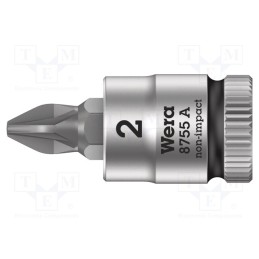 1 pcs x WERA - 5003354001 - Socket, socket spanner, PZ2, 1/4', 28mm, Bit: Pozidriv®