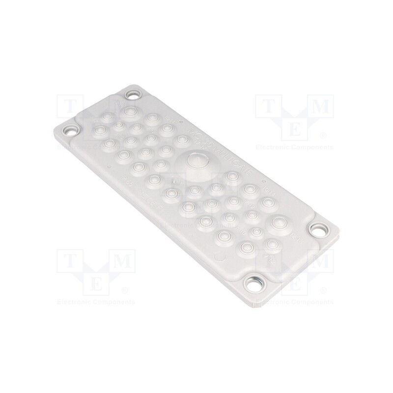 1 pcs x TRELLEBORG - 100244 - Multigate grommet, light grey, Holes no: 35, -40÷100°C, IP65