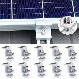 Solar panel mounting brackets for solar photovoltaics, 12 pcs, aluminum