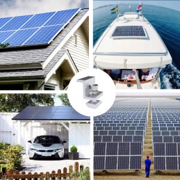 Solar panel mounting brackets for solar photovoltaics, 12 pcs, aluminum