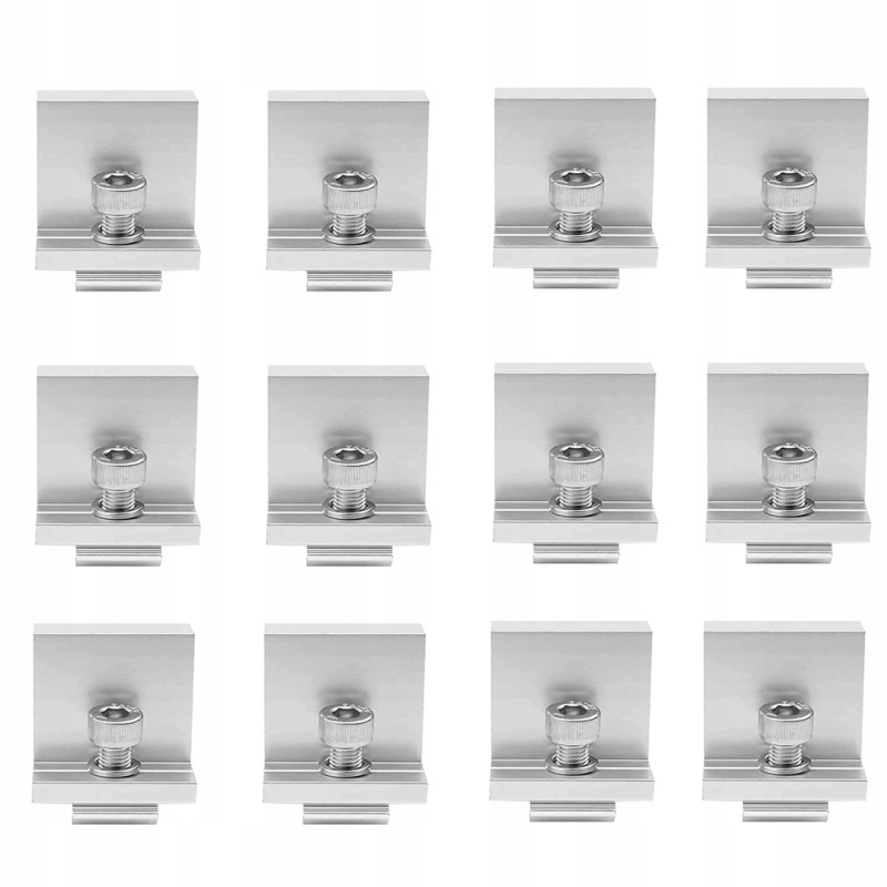 Solar panel holder set with 12 pieces of aluminum