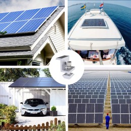 Solar panel holder set with 12 pieces of aluminum