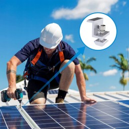 Aluminum holder for solar panel 12pcs with nuts and screws