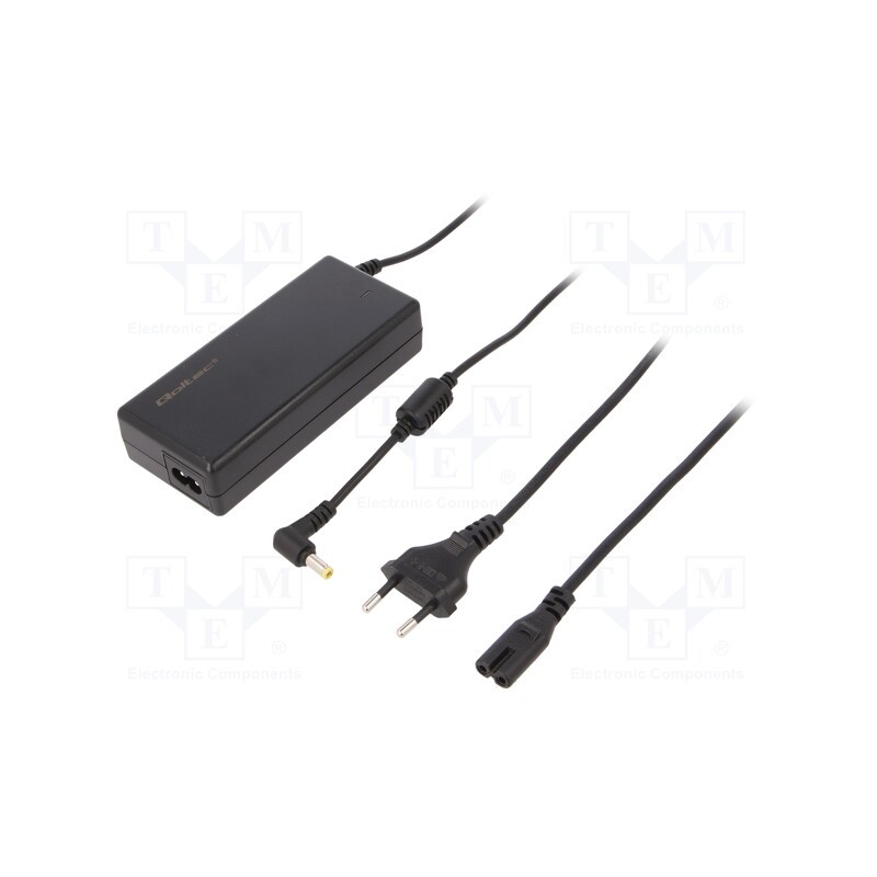 1 pcs x QOLTEC - 50079 - Power supply: switched-mode, 19VDC, 3.95A, Out: 5,5/2,5, 75W