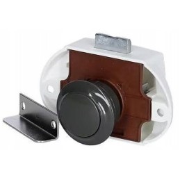 Cabinet lock, furniture lock, pushlock button, gray