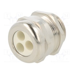1 pcs x HUMMEL - 1.697.2501.50 - Cable gland, multi-hole, M25, 1.5, IP65, brass, Holes no: 3, 7mm